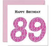 Simpatico biglietto di auguri 89° compleanno donna Shapecloud biglietto di auguri papà mamma nonno nonna nonno nonno zio 145mm divertente biglietto di auguri