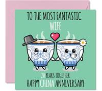 Simpatico biglietto di auguri cinese moglie - 20 anni insieme - Happy 20th Wedding Anniversary Cards for Wife from Husband 145mm biglietti di auguri ventesimo anniversario