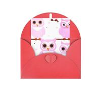 Simpatico biglietto di auguri con gufo, 10,2 x 15,2 cm, busta a forma di cuore, #Adatto per tutte le occasioni.