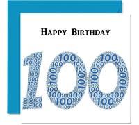 Simpatico biglietto di auguri il 100° compleanno da uomo Shapecloud biglietto di auguri nonno nonna nonna nonna nonna nonna papà mamma 145mm divertente biglietto di auguri