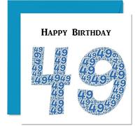 Simpatico biglietto di auguri il 49° compleanno uomo Shapecloud biglietto di auguri papà mamma fratello sorella nonno nonna zio 145mm divertente biglietto di auguri