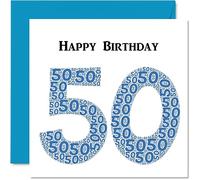 Simpatico biglietto di auguri il 50° compleanno uomo Shapecloud biglietto