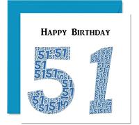 Simpatico biglietto di auguri il 51° compleanno da uomo Shapecloud