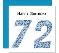 Simpatico biglietto di auguri il 72° compleanno da uomo Shapecloud biglietto di auguri papà mamma nonno nonno nonno nonno nonno zio 145mm divertente biglietto di auguri