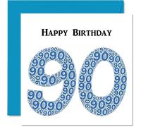 Simpatico biglietto di auguri il 90° compleanno da uomo Shapecloud biglietto di auguri nonno nonna nonna nonna nonna nonna papà mamma 145mm divertente biglietto di auguri