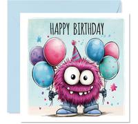 Simpatico biglietto di auguri per compleanno, divertente