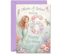 Simpatico biglietto di auguri per il 6° compleanno, con scritta "Make a Splash on