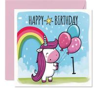 Simpatico biglietto di auguri per il primo compleanno, Sparkle and Smiles