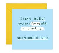 Simpatico biglietto di auguri per lui e lei, divertente e di bell'aspetto, messaggio dolce per partner, amico, fidanzato, fidanzata, fidanzato, ragazza, altra metà cara coniuge, marito, moglie, donne