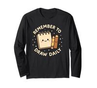 Simpatico Blocco da Disegno Divertente Remember to Draw Daily Maglia a Manica