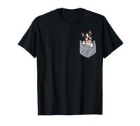 Simpatico Boston Terrier Dog Pocket Funny Dog Mom Dog Dad Maglietta