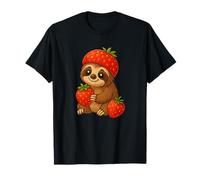 Simpatico bradipo cartone animato con fragole Maglietta