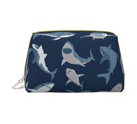 Simpatico bradipo divertente rilassante sull'albero trucco borsa,Sacchetto cosmetico in pelle portatile,Borsa organizer da viaggio impermeabile articoli da toeletta, Pesce oceano, Taglia unica