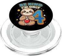 Simpatico bradipo I'm 4 Funny Quarto Compleanno PopSockets PopGrip per MagSafe