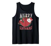 Simpatico Bradipo Natalizio con Scritta Merry Slothmas Canotta