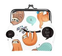 Simpatico bradipo prenditi il tuo tempo portamonete portafogli borse a vintage per regalo