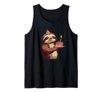 Simpatico bradipo sorridente con celebrazione torta Costume Canotta