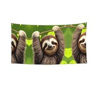 Simpatico bradipo stampato banner decorativi adatti per riunioni di famiglia, cerimonia di laurea sfondo decorazione fotografica da parete