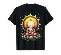 Simpatico Buddha Bambino Meditazione Yoga Tranquillo Design Maglietta