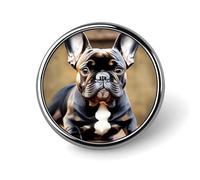 Simpatico Bulldog Distintivo Rotondo Personalizzato In Metallo Distintivi Fit Abbigliamento Borse Cappello Umoristico Stampato Spilla Distintivo Decorazioni per Feste Accessori per Uomini Donne