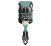 Simpatico Bulldog francese cani Rabbia anti pettine statico per capelli Progettato massaggio del cuoio capelluto per l'asciugatura con manico ergonomico cepillo para cabello