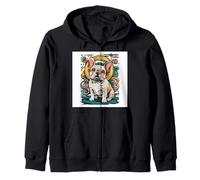 Simpatico bulldog francese Felpa con Cappuccio