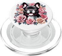 Simpatico Bulldog francese floreale rose design Frenchie Love PopSockets PopGrip per MagSafe