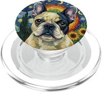 Simpatico Bulldog francese francese, colorato 0il dipinto PopSockets PopGrip per MagSafe