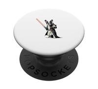 Simpatico bulldog francese in un bathrobe holding a bright torch PopSockets PopGrip Adesivo