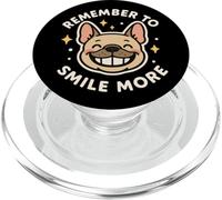 Simpatico bulldog francese "Remember To Smile More" PopSockets PopGrip per MagSafe