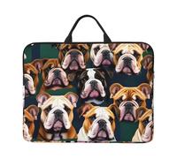 Simpatico Bulldog Inglese Stampa Del Computer Portatile Del Manicotto Della Cassa Per La Scuola