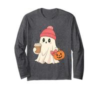 Simpatico caffè Fantasma per Halloween - Pumpkin Spice Latte Fall Ghost Maglia a Manica
