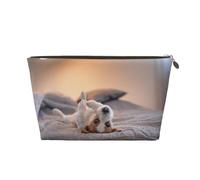 Simpatico cagnolino Jack Russell Terrier, Borsa per il trucco Borsa per cosmetici Borsa da toilette da viaggio portatile Borsa da toilette