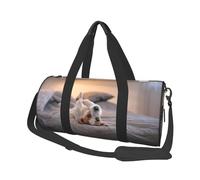 Simpatico cagnolino Jack Russell Terrier, Borsone da viaggio di grande capacità Borsa rotonda Borsa da viaggio sportiva Borsa da viaggio Borsa da fitness