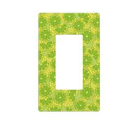 Simpatico calce Kelly Green Wall Plate Covers, 1- Gang Piastre da parete senza viti Dimensioni standard 11,7 x 7,1 cm, copertura decorativa per interruttore della luce, in policarbonato termoplastico