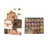 Simpatico calendario 'Avvento Capybara per 24 giorni, da collezione, calendario natalizio per conto alla rovescia, statuette di animali perfette per bambini, libreria, decorazione per la casa
