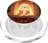 Simpatico camino fantasma di Natale Cozy Boo Cartoon Holiday PopSockets PopGrip per MagSafe