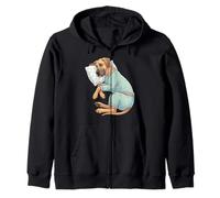 Simpatico Cane Alano Che Dorme in Pigiama Felpa con Cappuccio