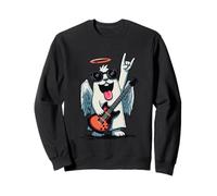 Simpatico Cane Angelo Musica Rock Chitarrista Design Felpa