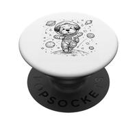 Simpatico cane astronauta esploratore spaziale cucciolo universo design PopSockets PopGrip Adesivo