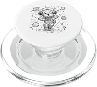 Simpatico cane astronauta esploratore spaziale cucciolo universo design PopSockets PopGrip per MagSafe
