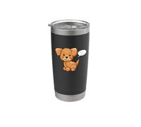 Simpatico cane "Bow Wow" in giapponese "Wan Wan" cucciolo di animale domestico Bicchiere termico in acciaio inox doppia parete