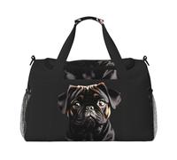 Simpatico cane carlino nero - scala standard 2_00 x borse da viaggio per donne, borse da viaggio oggetti personali borsa da viaggio borsa da viaggio borsa da viaggio accessori da viaggio, Nero ,