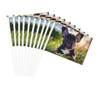 Simpatico cane carlino nero stampa bandiera palmare leggera bandiere festival interni esterni decorazione parata eventi festa