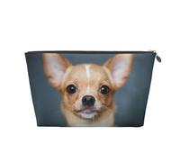 Simpatico cane chihuahua divertente, Borsa da toilette Borsa per trucco Borsa per cosmetici Borsa da toilette da viaggio portatile
