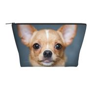 Simpatico cane chihuahua divertente, Borsa da toilette Borsa per trucco Borsa per cosmetici Borsa da toilette da viaggio portatile