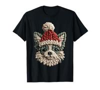 Simpatico Cane Chihuahua Natalizio con Cappello di Babbo Natale estetica Invernale Maglietta