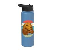 Simpatico cane Cocker Spaniel Funny Dog Face Best Friend Paw Stainless Steel Insulated Water Bottle