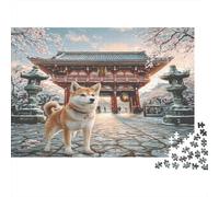 Simpatico cane colorato di Asian Pavilion 1000 pezzi puzzle per adulti The Impossible Challenge divertente regalo 52x38 cm/1000 pezzi
