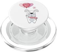 Simpatico cane con palloncino a forma di cuore ti amo PopSockets PopGrip per MagSafe